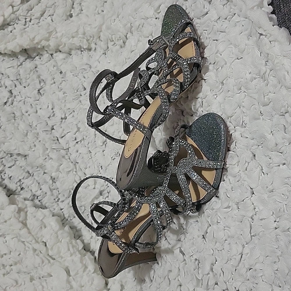 Gianni Beni ankle strap irredescent high heels